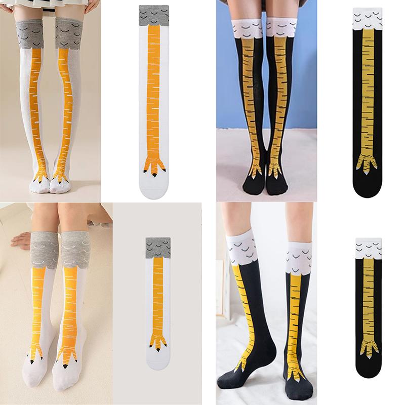 1/4 Par Kyllingføtter Sokker Hjemmetrening Over Knesokker Morsomme Kyllingføtter Sokker