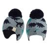 Kids Baby Winter Beanies Hat with Earflap Polar Fleece Lined Skiing Children Knitted Hat