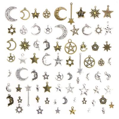DIY Pendants Accessories Alloy MoonStar Pattern Bracelet Jewelry Materials(73pcs Styles)