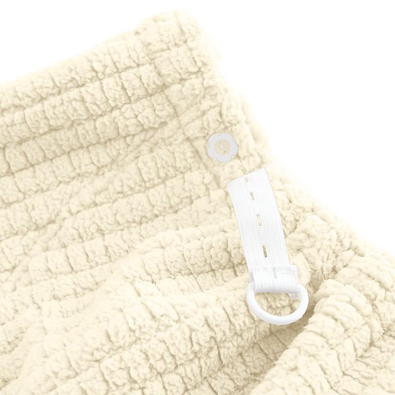 Women's Casual High Waist Adjustable Warm Flannel Home Pants