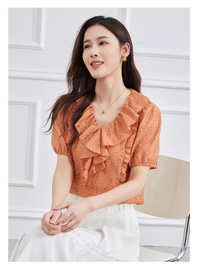 Commuter T-shirt Summer Solid Color Simple Fashion Thin Women's Short-sleeved Top