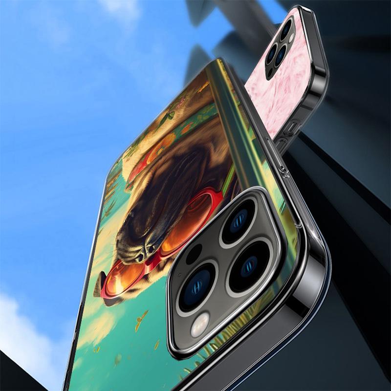 Love Pugs Cute Dog Phone Case For iPhone 17 Air 16 Pro Max 16E 15 + 14 Plus 11 12 13 Mini 7 8 SE Gift Print Cover Fundas 16 Pro