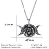 Xiweier Dark Double Moon Pendant Necklace - Unisex Style