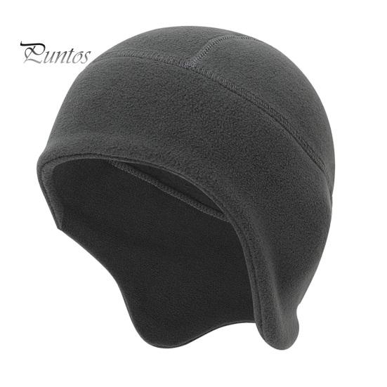 Cozy Ear-flap Beanie Unisex Winter Cap Helmet Inner Lining Ear Protection Elastic Dome Lightweight Ear-covering Anti-slip Outdoor Camping Skiing