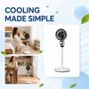 Telescopic Stand Fan with Oscillation, -Use Adjustable Height Table and Floor Fan