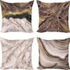 Gilt Marbled Pattern Throw Pillow Covers Pattern Cushion Cover Suitable For Sofa Bedroom Car Pillow Cover