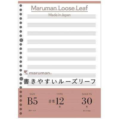 Maruman B5 Loose Leaf Music Ruler 12 Tiers L1210
