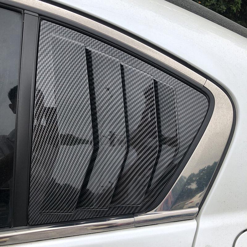 Für Honda Accord 8. Limousine 2008-2013 Auto Heckklappenfenster Seitenjalousie Abdeckung Zierleiste Aufkleber Lüftungsschaufel ABS Kohlefaser Schwarz