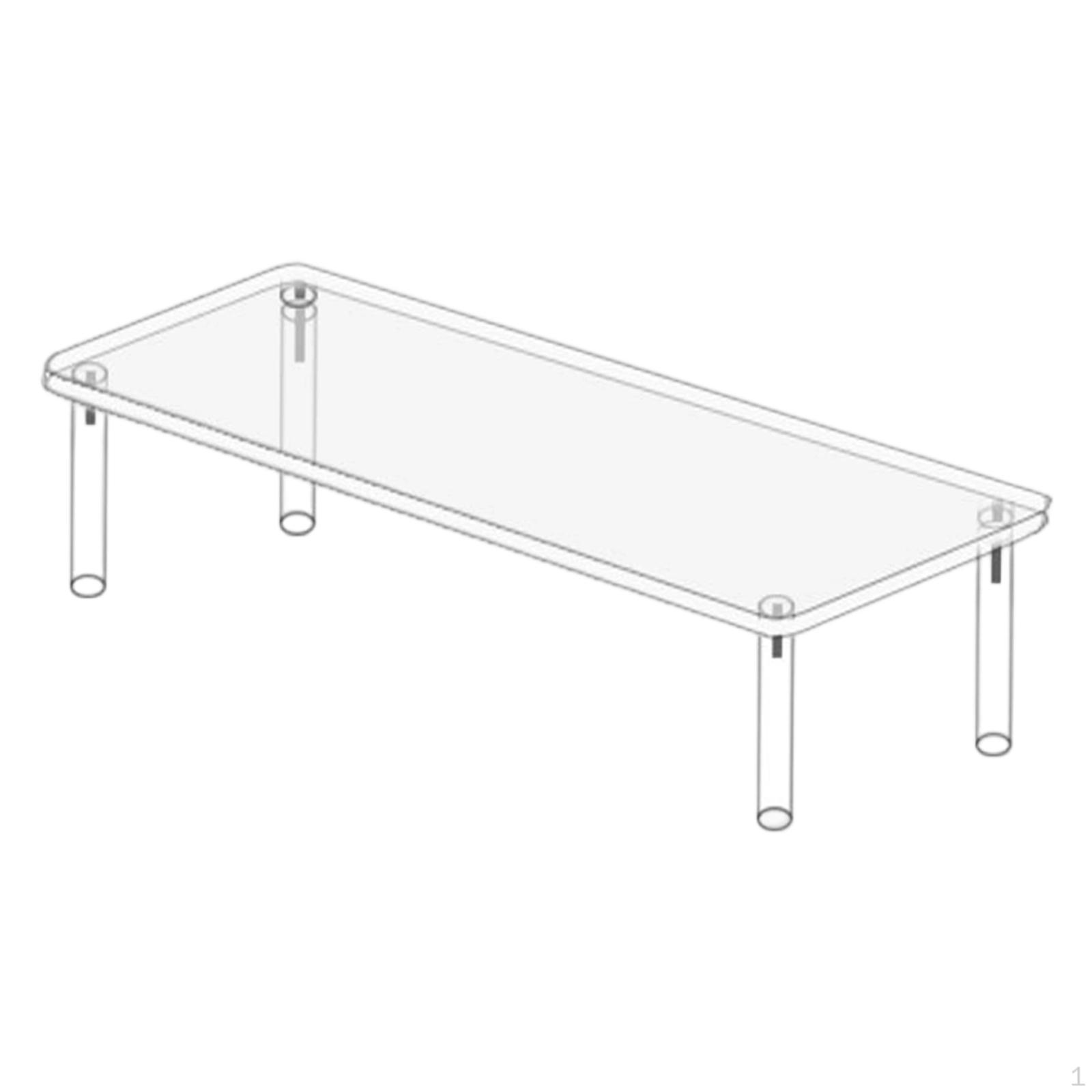 

Acrylic Display Stand Figure Toy Organizer Decorative Multifunction Single Layer Transparent