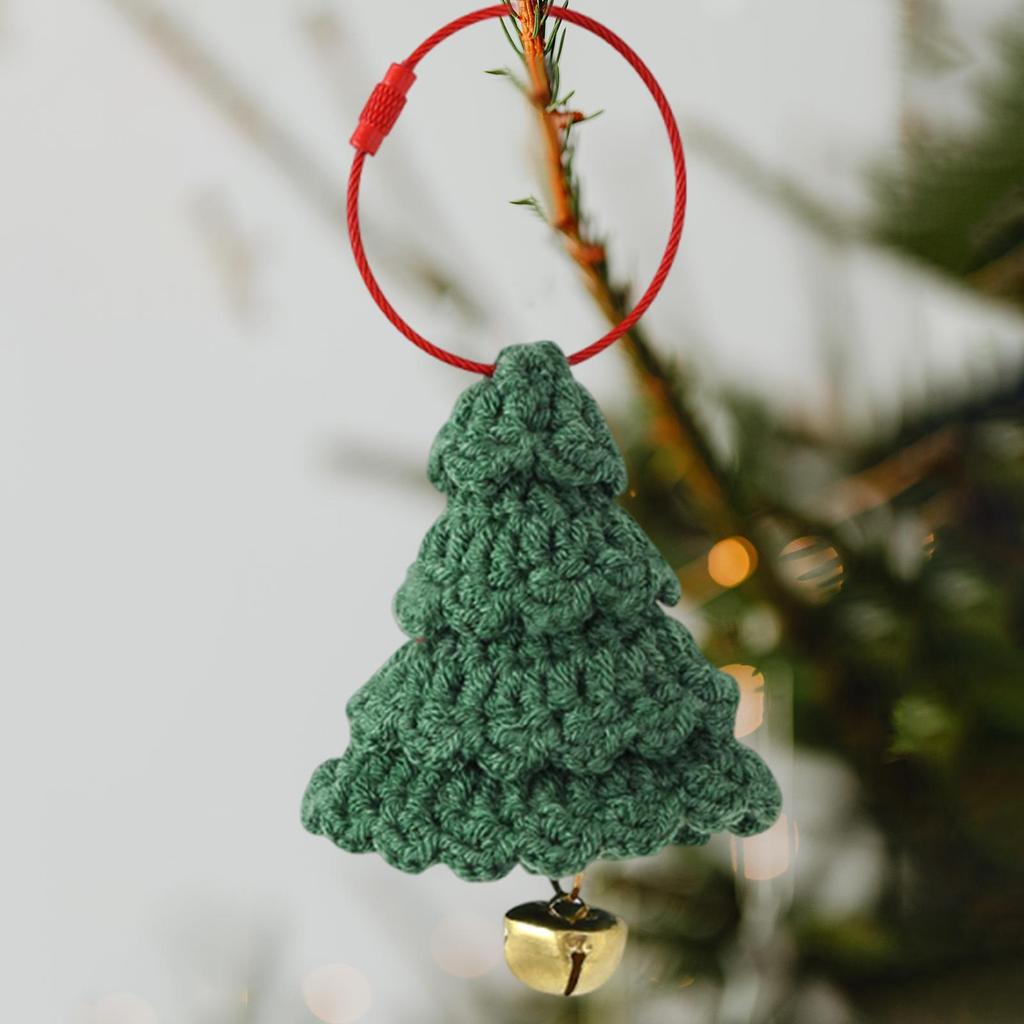 Christmas Tree Hanging Ornament Gift DIY Lightweight Knitted Reusable Christmas
