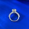 Schmuckinlay 9 * 10 Fester Quadratischer Gelber Diamantring Hoher Kohlenstoffdiamant Eisblumen Schliff Wind
