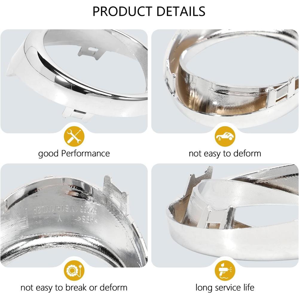 Pair Front Bumper Fog Light Bezel Trim LH/RH for INFINITI G25/G37 Sport