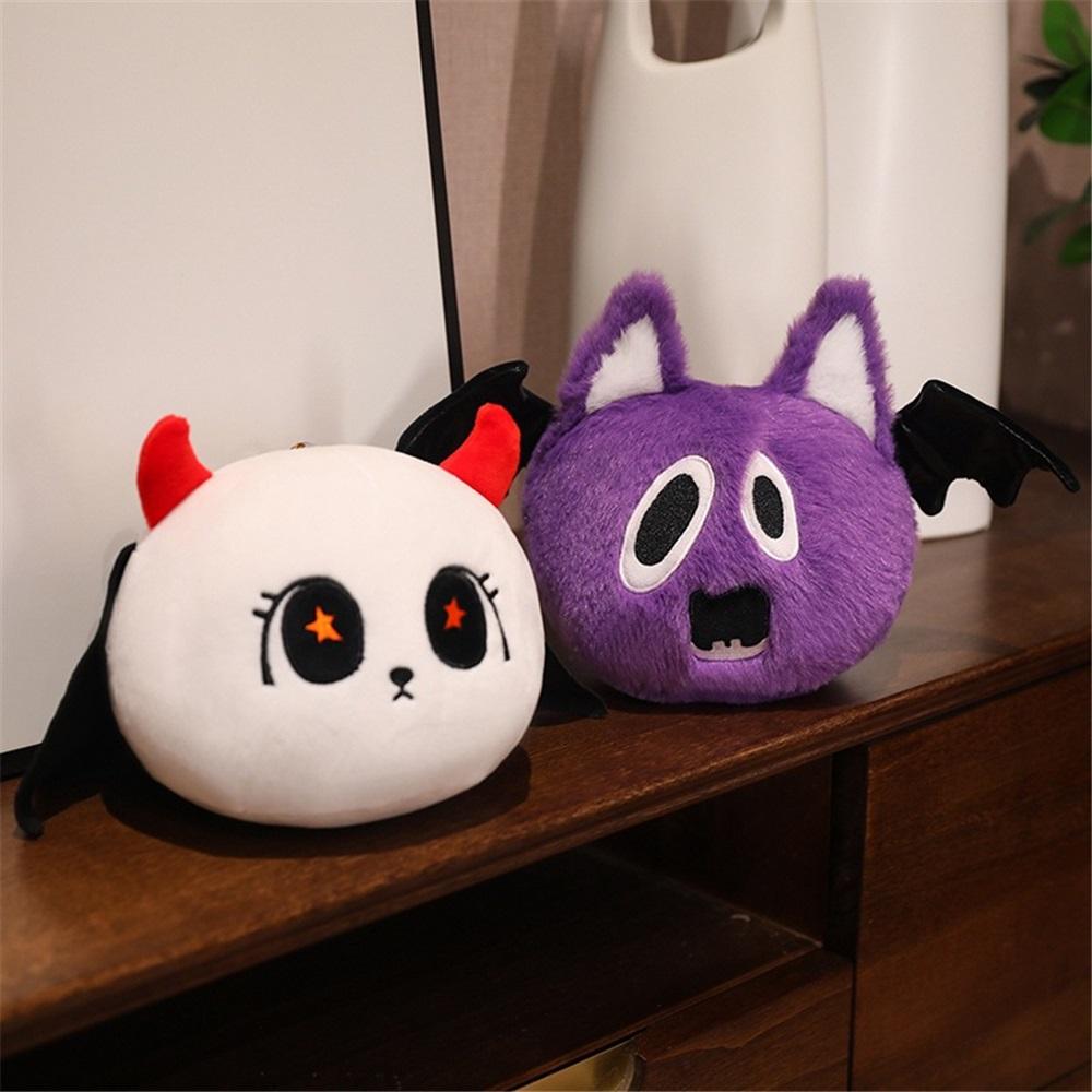 New Halloween Elf Round Bat Pumpkin Small Spider Suction Cup Hanging Ornament Plush Toy Doll