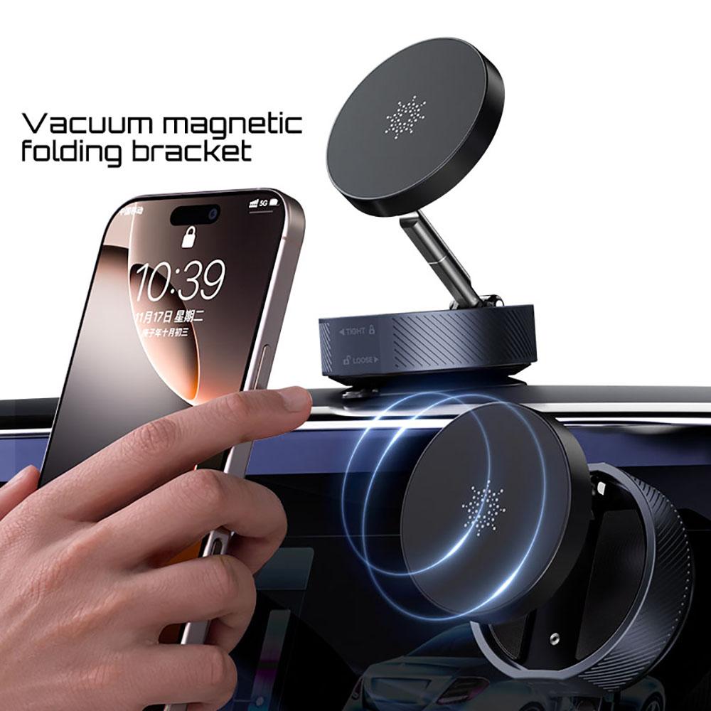 Vacuum Suction Cup Magnetic Phone Holder Lazy Multi-functional 360° Rotate Foldable Storage Holder Vacuum Suction Phone Holder