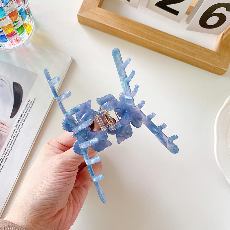 And Exquisite Floral Butterfly Large Hair Claw Clip For Women Crafted Acetate From