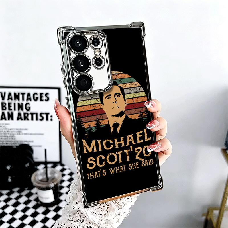 

The Office Tv Show Soft Phone Case For Samsung Galaxy S26 Ultra S25 Edge S24 FE S23 Plus S22 S21 + S20 Plating Anti-Fall Fundas Samsung S23