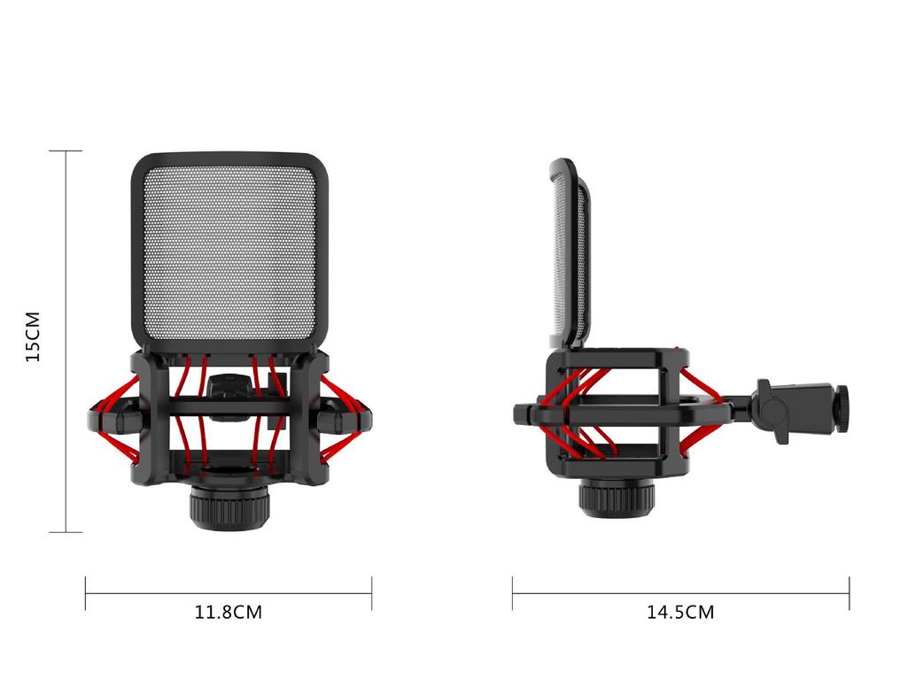 Cross-Border Anti-Vibration Microphone Shock Mount with Pop Filter