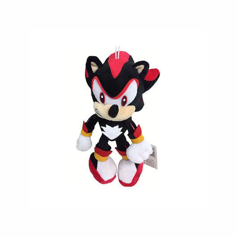 Hochwertige Sonic The Hedgehog Plüschpuppe Shadow Sonic Kuscheltier 10 Zoll Schwarz Geschenk
