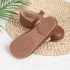 Kids' Casual Velcro Leather Shoes - Soft Sole, Solid Color, Versatile Design