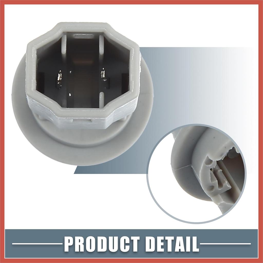 ACROPIX License Plate and Rear Side Marker Light Bulb Socket Connector 90075-99011 for Toyota RAV4 16-18 for Toyota Prius 04-15 Plastic Gray Car