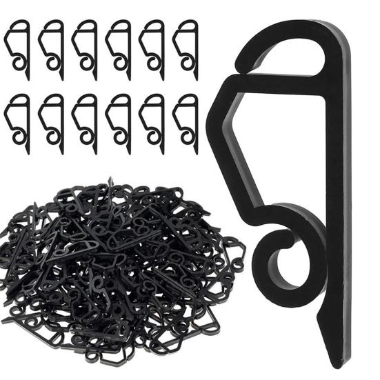 100Pcs Christmas Light Gutter Hooks Strong Clips Outdoor Load-bearing Weather-proof Outdoor Light Clips
