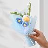 Finished Crochet Flower Bouquet Artificial Flower Room Decoration Handmade Knitted Flowers Bouquet Wedding Party Gifts