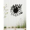 Iron Black Metal Butterfly Wall Art, Sunflower Nature Decor for Living Room & Bedroom