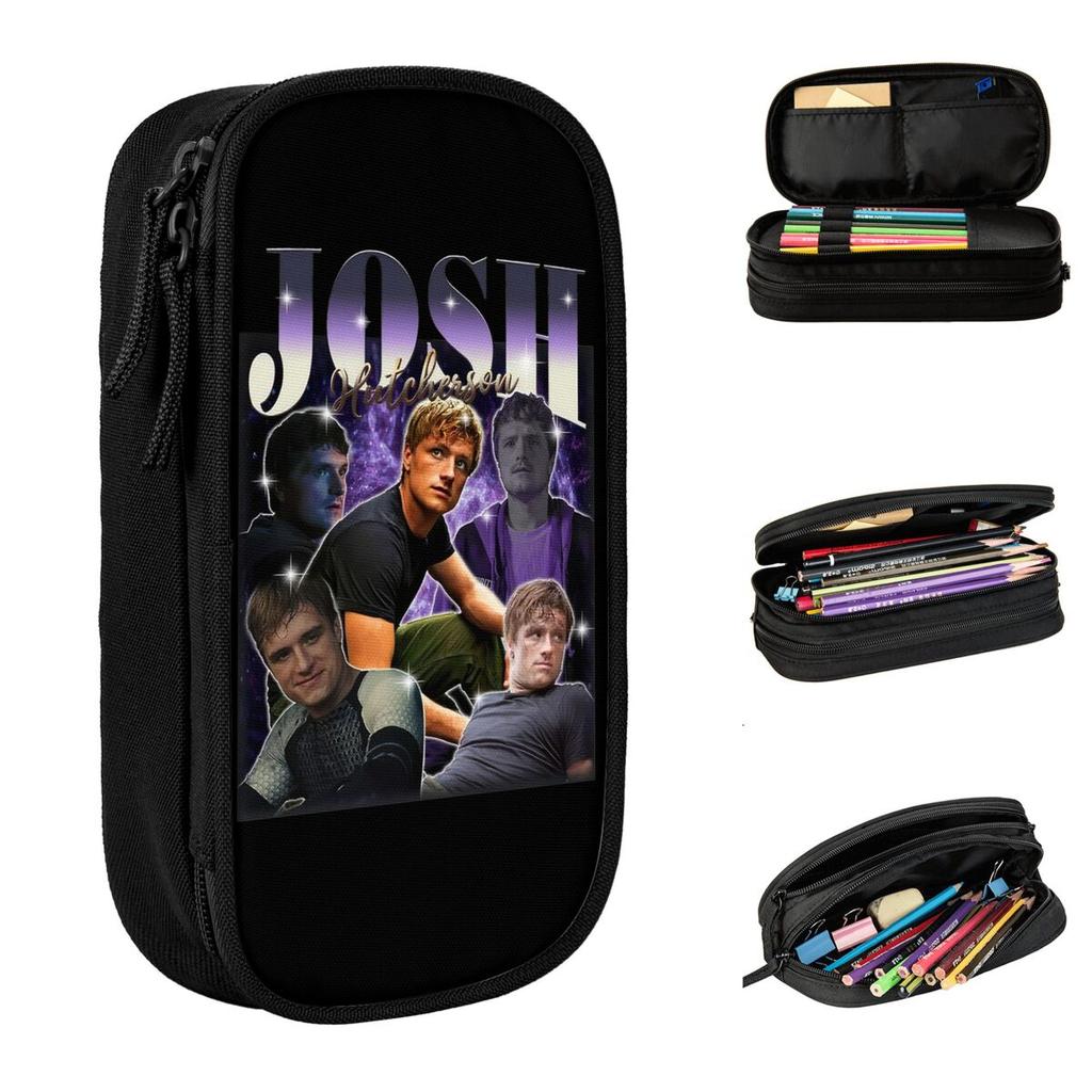 Josh Hutcherson 90s Pencil Case Fashion Pen Box Bag Girl Boy Big Capacity Students School Gift Pencilcases
