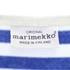 marimekko border Long sleeve one piece 160 Blue x white Kid's Used