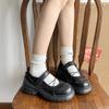 Velcro Mary Jane Women's Shoes 2025 New Summer Thick-soled Heightened Flat-soled Black Ugly Cute Sports Sandals Single Shoes
