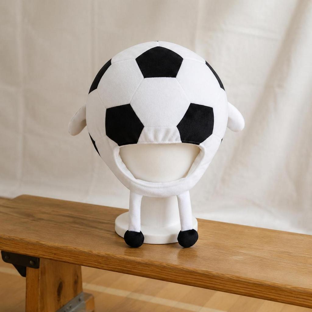 Soccer Headpiece Photo Prop Cartoon Football Novelty Costume Hat for Performance,