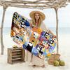 Bluey Personalized Text Beach Towel Quick-Dry Soft Microfiber For Beach Bathroom Outdoor Swimming Pool Camping Picnic Yoga Diving Vacation Accessories