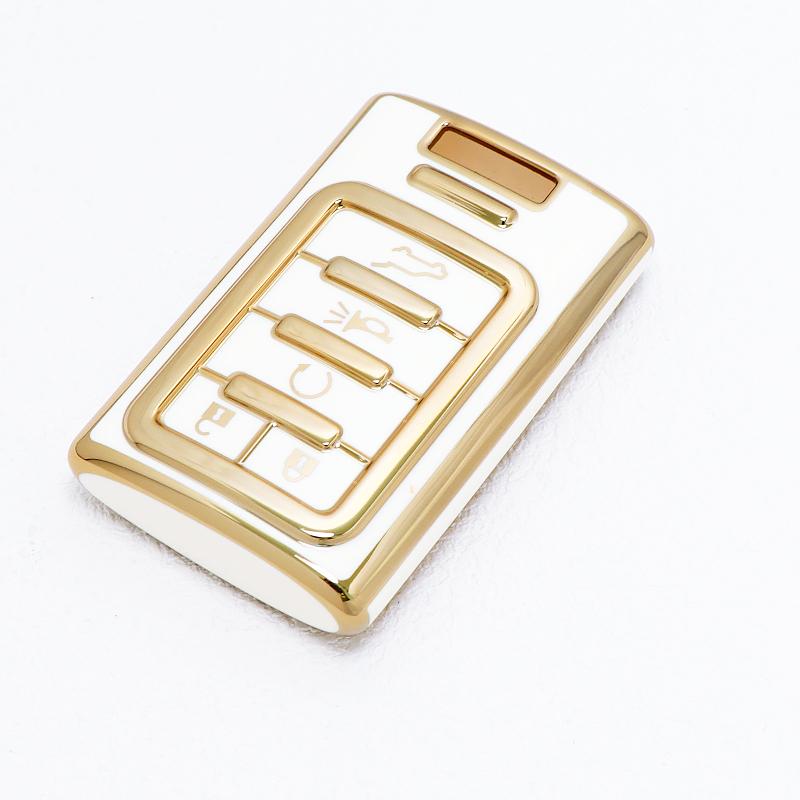 Auto Keyless Accessaries For Cadillac Srx Cts Xls Dts Ats Xts Escalade Chevrolet C7 Corvette 5 Buttons Tpu Car Key Case Cover
