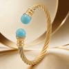 Steel Wire Opening Simple Design Blue Bracelet Bracelet