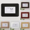 1PC Modern Light Switch Metal Sticker Decorative Switch Protective Cover Aluminum Socket Frame Cover Plug Surround Socket Plate