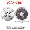 K12 4 Jaw Self-Centering Chuck K12-80 K12-100 K12-125 K12-130 K12-160 K12-165 200 250 Precision CNC Lathe Fixture Scroll Chuck Tire Chucks 1