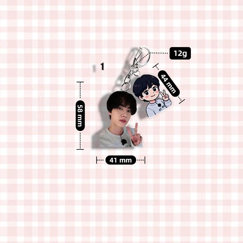 BTS Keychains, Real-life and Cartoon Character Pendants, Clothing Decorations, and Celebrity Merchandise Support Ornaments