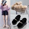 High Heels Winter High Heels Velvet Cotton Shoes Snow Boots Women's Real Hair Inner Height Increase Women's Shoes Winter Shoes Low Tube