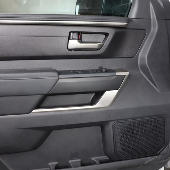 Matte Black Interior Door Armrest Panel Trim Cover For Toyotaa Tundraa