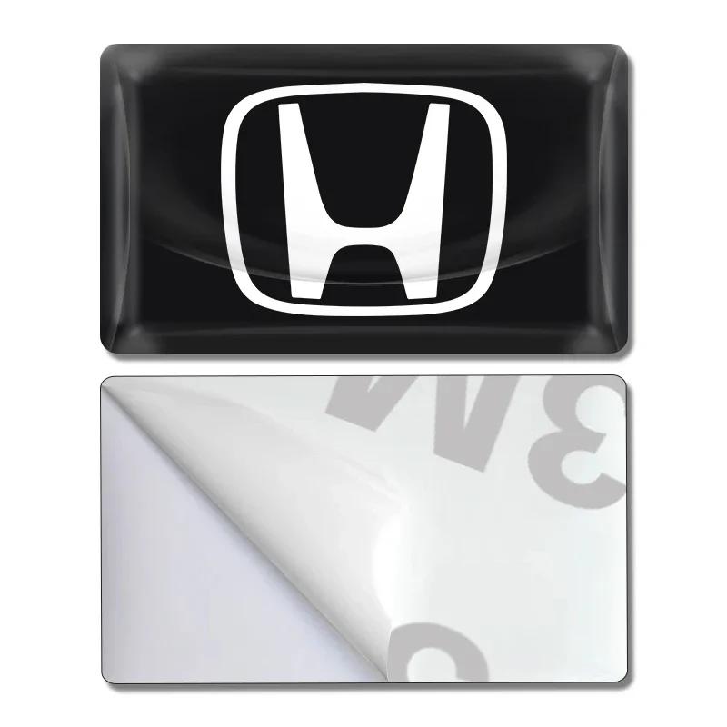 Car Hot XR 5/10Pcs Carbon Fiber Steering Wheel Car Logo Emblem 3D Stickers for Honda Civic Accord CRV HRV Fit Jazz City Odysse