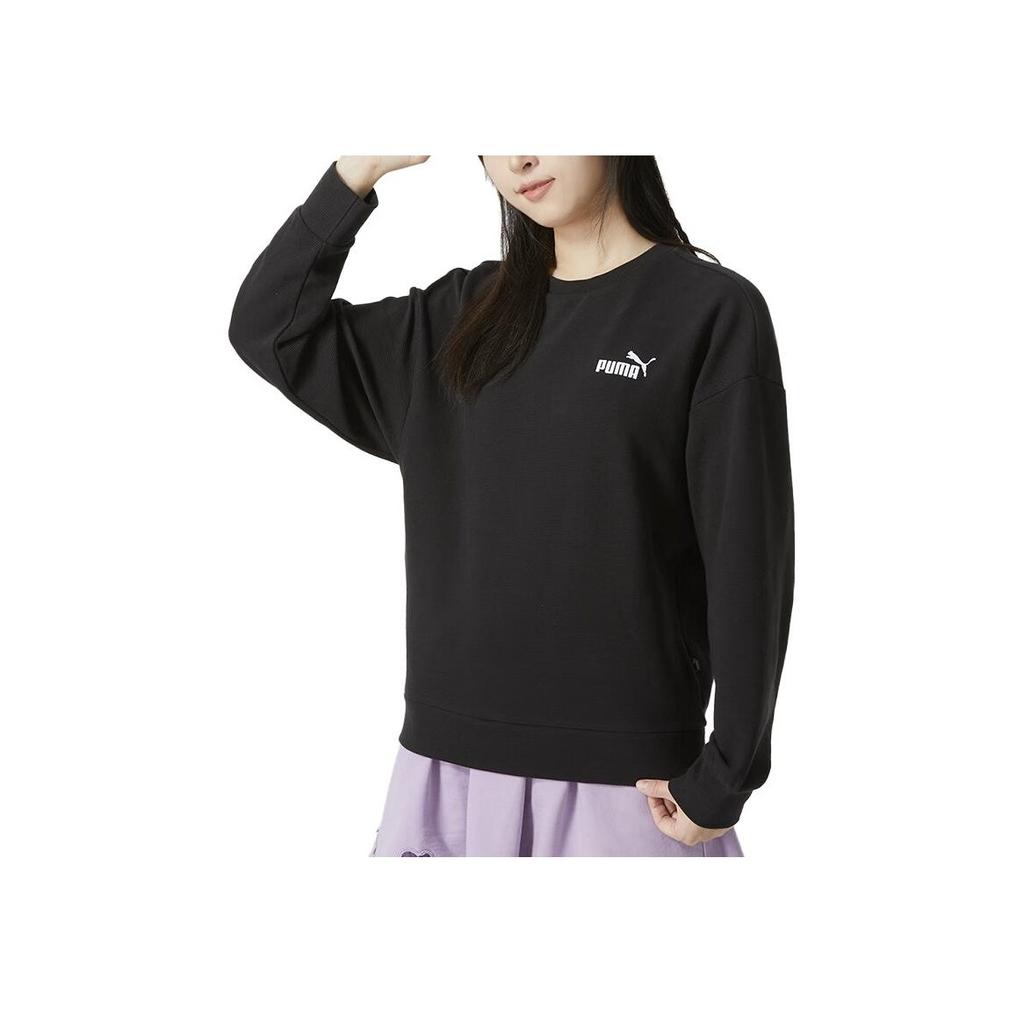 Puma Classics FW23 Brand Logo Printed Casual Pullover Sweatshirt Unisex Sweatshirt Black 678444-01