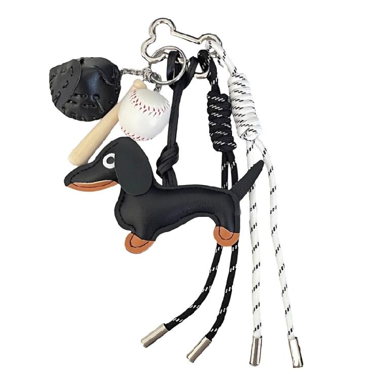Multipurpose Sausage Dog Key Pendant Sturdy PU Materials Construction with Attention to Detail Daily Casual Wear