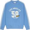 MLB Varsity Los Angeles Dodgers American Style Sweatshirt Casual Comfortable Crewneck Sweatshirt Unisex Sweatshirt Deep-Sky-Blue 3AMTV1044-07SBD