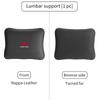 For Mitsubishi Car Leather Headrest Neck Support Seat Waist Cushion Pillow Auto Accessories Outlander Pajero Sport Lancer EX ASX RP4
