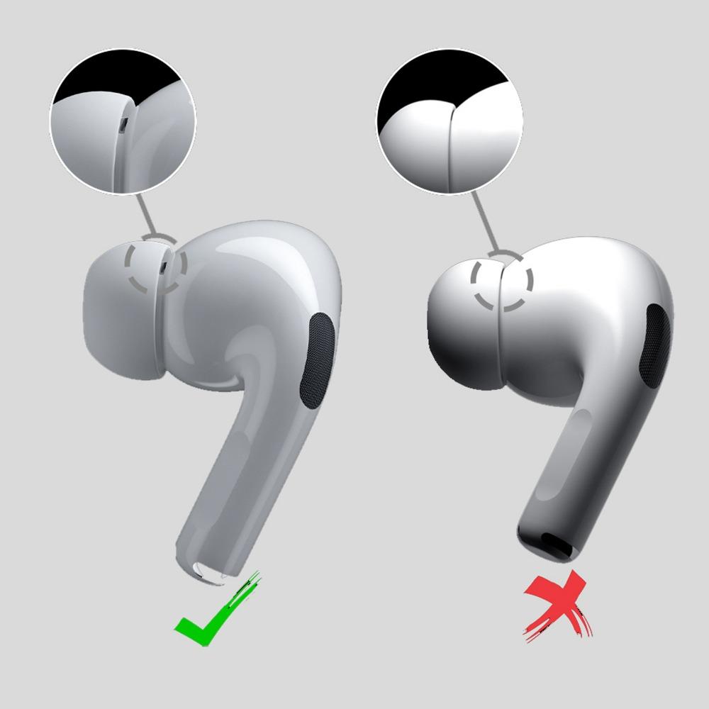 1/4Pair Soft Silicone Earphone Eartips for AirPods Pro Noise Cancellation AntiSlip Bluetooth Earphone Protective Sleeve Earplugs