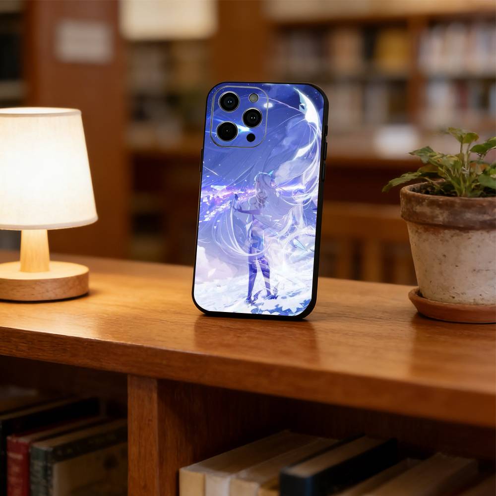 Anime Goddess Phone Case For iPhone 17, 16,15,14,13,12,11 Plus,Pro Max, Others Soft Black Cover