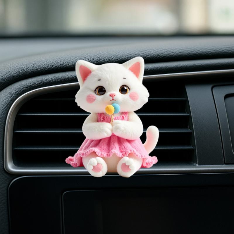 2D Acrylic Perfume Diffuser Car Air Freshener Clip Car Air Conditioning Vent Decoration Car Interior Aromatherapy Clip