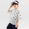 Boys' Sailboat Print Polo Shirt