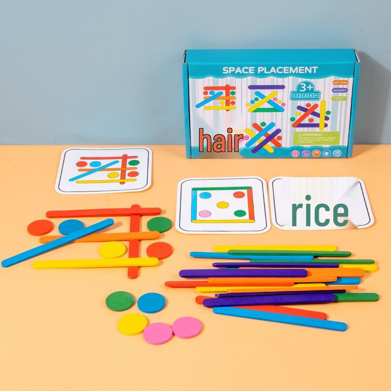 Rainbow Counting Sticks: Early Childhood Math Puzzle & Educational Wooden Toy