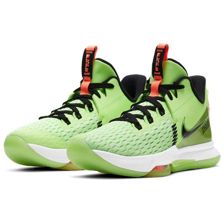 Nike LeBron Witness 5 Grinch Unisex Sneakers Green Lime-Glow Bright-Mango CQ9380-300